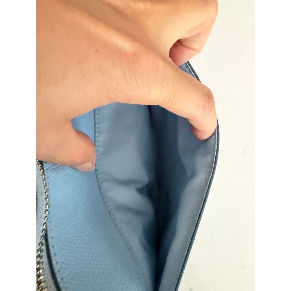 NWOT Coach East-West Pop Crossbody bag pebbled leather pale blue preppy chic - Picture 10 of 11